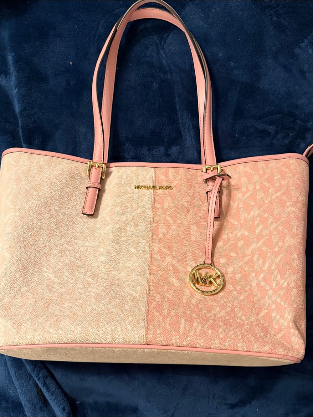 Michael Kors Blush Pink Leather Tote with Branded Interior